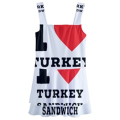 I Love Turkey Sandwich Kids  Layered Skirt Swimsuit by ilovewhateva