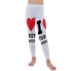 I Love Turkey Sandwich Kids  Lightweight Velour Leggings by ilovewhateva