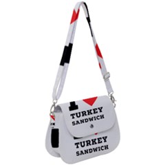 I Love Turkey Sandwich Saddle Handbag by ilovewhateva