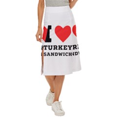 I Love Turkey Sandwich Midi Panel Skirt by ilovewhateva