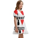 I love turkey sandwich Kids  Short Sleeve Dolly Dress View3