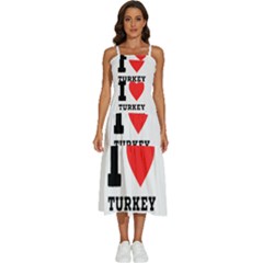 I Love Turkey Sandwich Sleeveless Shoulder Straps Boho Dress by ilovewhateva