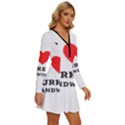 I love turkey sandwich Long Sleeve Deep V Mini Dress  View3