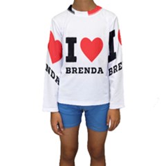 I Love Brenda Kids  Long Sleeve Swimwear by ilovewhateva