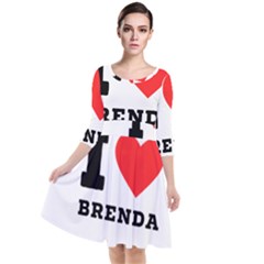 I Love Brenda Quarter Sleeve Waist Band Dress by ilovewhateva