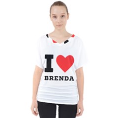 I Love Brenda V-neck Dolman Drape Top by ilovewhateva