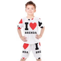 I Love Brenda Kids  Tee And Shorts Set by ilovewhateva