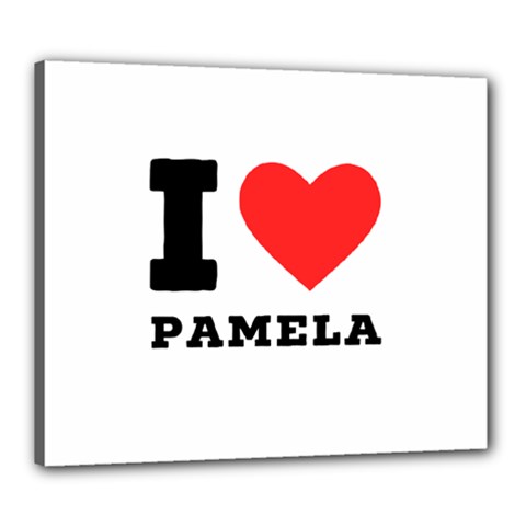 I Love Pamela Canvas 24  X 20  (stretched) by ilovewhateva