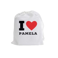 I Love Pamela Drawstring Pouch (large) by ilovewhateva