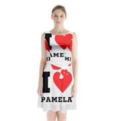 I Love Pamela Sleeveless Waist Tie Chiffon Dress by ilovewhateva