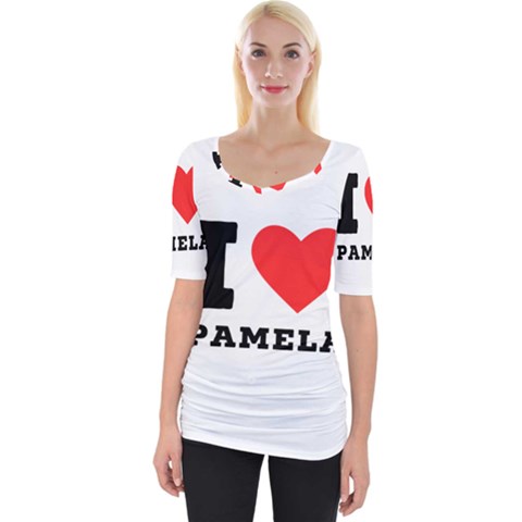 I Love Pamela Wide Neckline Tee by ilovewhateva