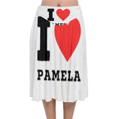 I Love Pamela Velvet Flared Midi Skirt by ilovewhateva