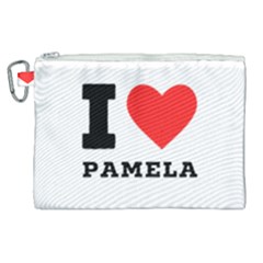 I Love Pamela Canvas Cosmetic Bag (xl) by ilovewhateva