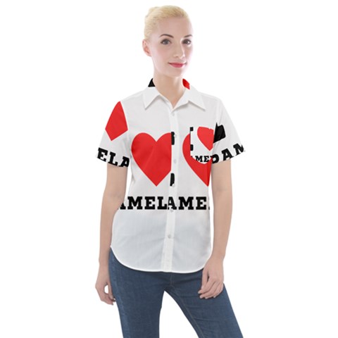 I Love Pamela Women s Short Sleeve Pocket Shirt by ilovewhateva