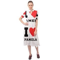 I Love Pamela Keyhole Neckline Chiffon Dress by ilovewhateva