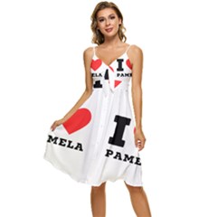 I Love Pamela Sleeveless Tie Front Chiffon Dress by ilovewhateva