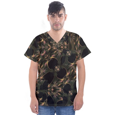 Flytrap Men s V-neck Scrub Top by MRNStudios