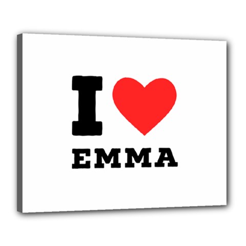 I Love Emma Canvas 20  X 16  (stretched) by ilovewhateva