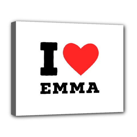 I Love Emma Deluxe Canvas 20  X 16  (stretched) by ilovewhateva