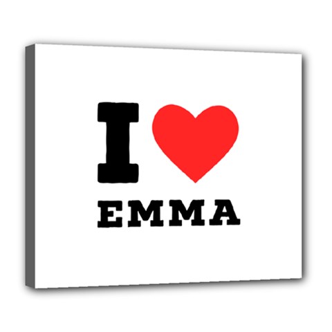 I Love Emma Deluxe Canvas 24  X 20  (stretched) by ilovewhateva