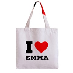 I Love Emma Zipper Grocery Tote Bag by ilovewhateva