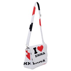 I Love Emma Shoulder Bag With Back Zipper by ilovewhateva