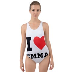 I Love Emma Cut-out Back One Piece Swimsuit by ilovewhateva