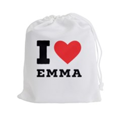 I Love Emma Drawstring Pouch (2xl) by ilovewhateva