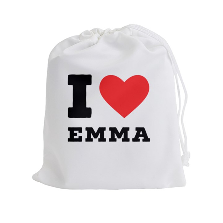 I love emma Drawstring Pouch (2XL)