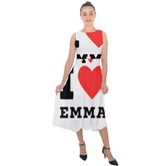 I Love Emma Midi Tie-back Chiffon Dress by ilovewhateva