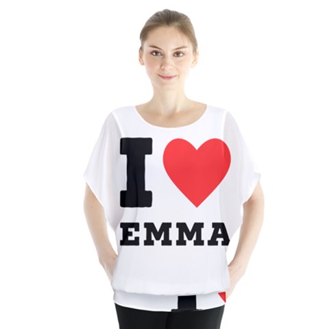 I Love Emma Batwing Chiffon Blouse by ilovewhateva