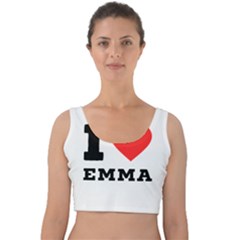 I Love Emma Velvet Crop Top by ilovewhateva