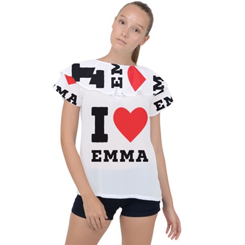 I Love Emma Ruffle Collar Chiffon Blouse by ilovewhateva