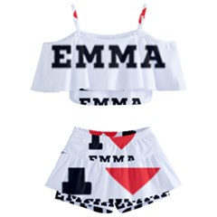 I Love Emma Kids  Off Shoulder Skirt Bikini by ilovewhateva