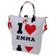 I Love Emma Buckle Top Tote Bag by ilovewhateva