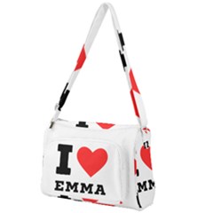 I Love Emma Front Pocket Crossbody Bag by ilovewhateva