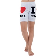 I Love Emma Kids  Lightweight Velour Capri Yoga Leggings by ilovewhateva