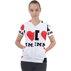 I Love Emma Short Sleeve Zip Up Jacket by ilovewhateva