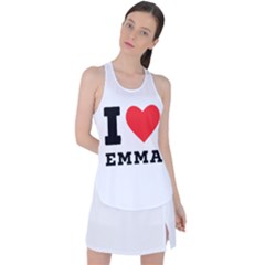 I Love Emma Racer Back Mesh Tank Top by ilovewhateva