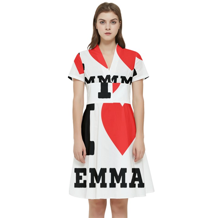 I love emma Short Sleeve Waist Detail Dress