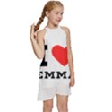 I love emma Kids  Halter Collar Waist Tie Chiffon Dress View3