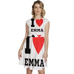 I Love Emma Cap Sleeve High Waist Dress by ilovewhateva