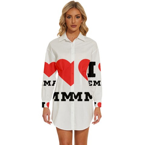 I Love Emma Womens Long Sleeve Shirt Dress by ilovewhateva