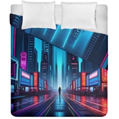 City People Cyberpunk Duvet Cover Double Side (california King Size)