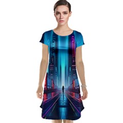 City People Cyberpunk Cap Sleeve Nightdress