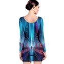 City People Cyberpunk Long Sleeve Velvet Bodycon Dress View2