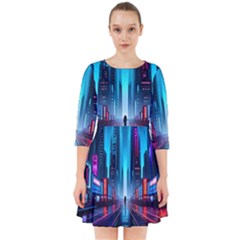 City People Cyberpunk Smock Dress