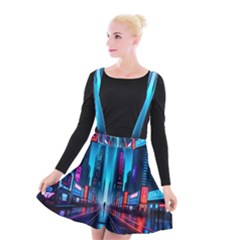 City People Cyberpunk Suspender Skater Skirt