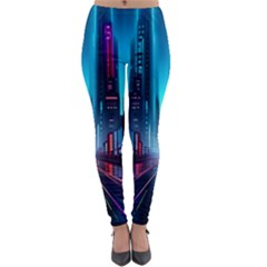 City People Cyberpunk Lightweight Velour Leggings by Jancukart