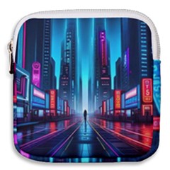 City People Cyberpunk Mini Square Pouch by Jancukart